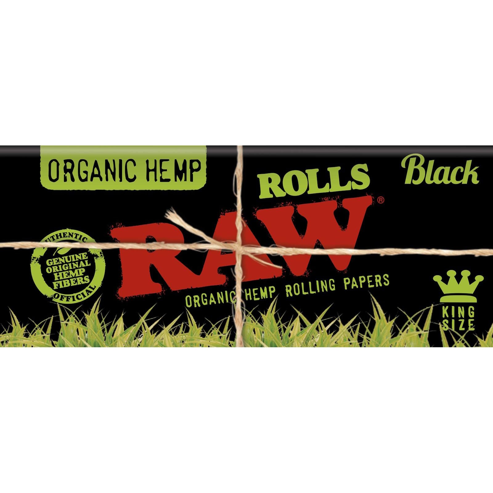 RAW Black Organic Hemp King Size Rolls 3m Rolling Papers