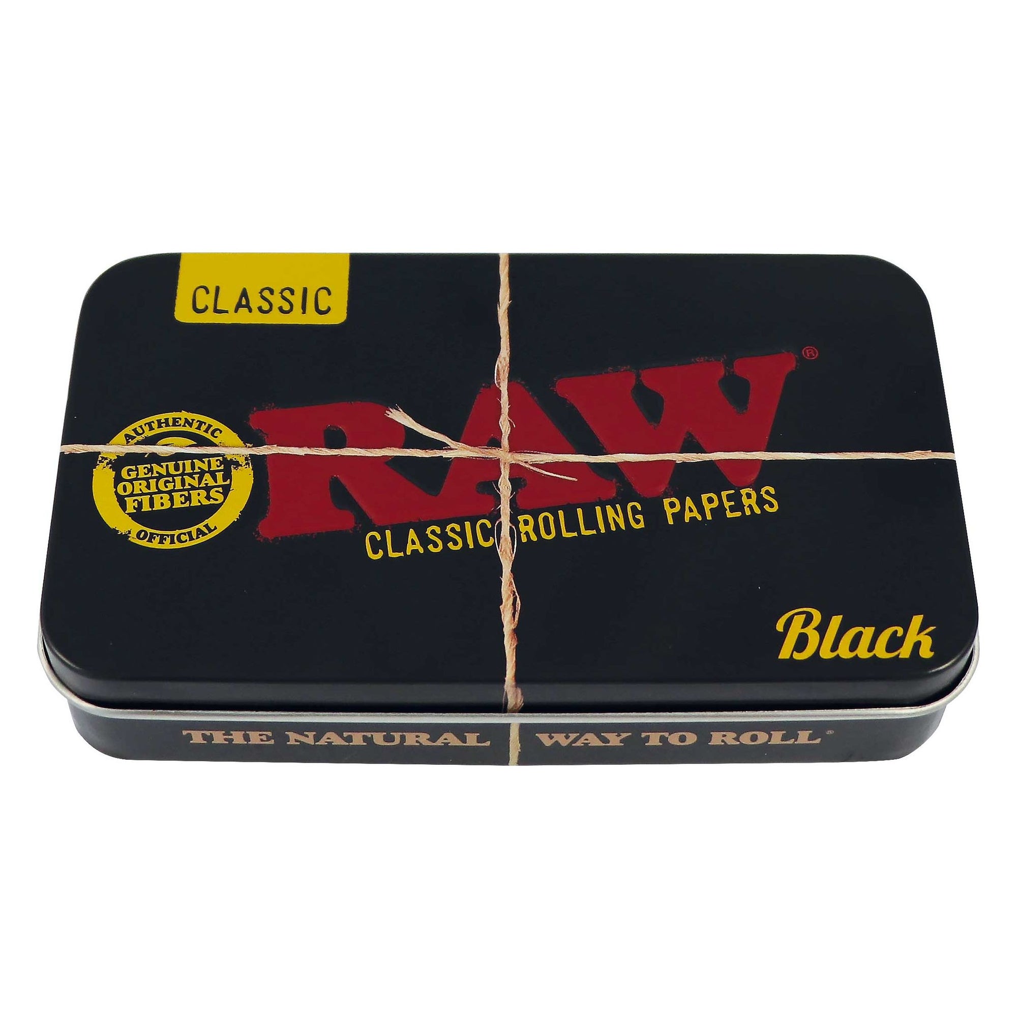 RAW Black Metal Tin Storage Case