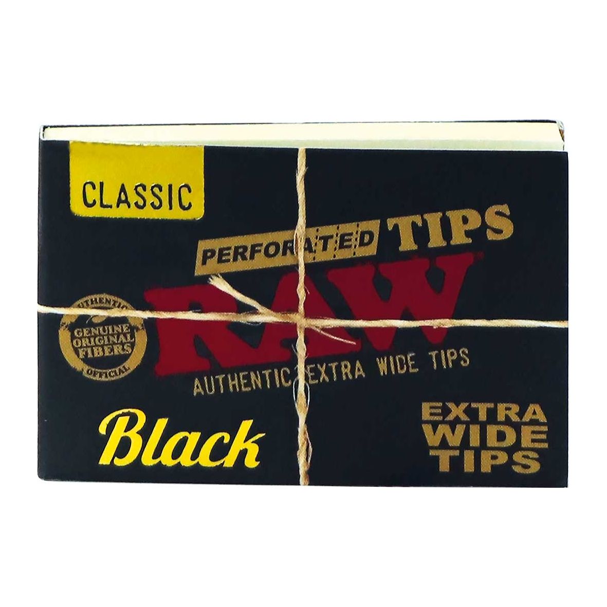 RAW Classic Black Xtra Wide Tips Perforated