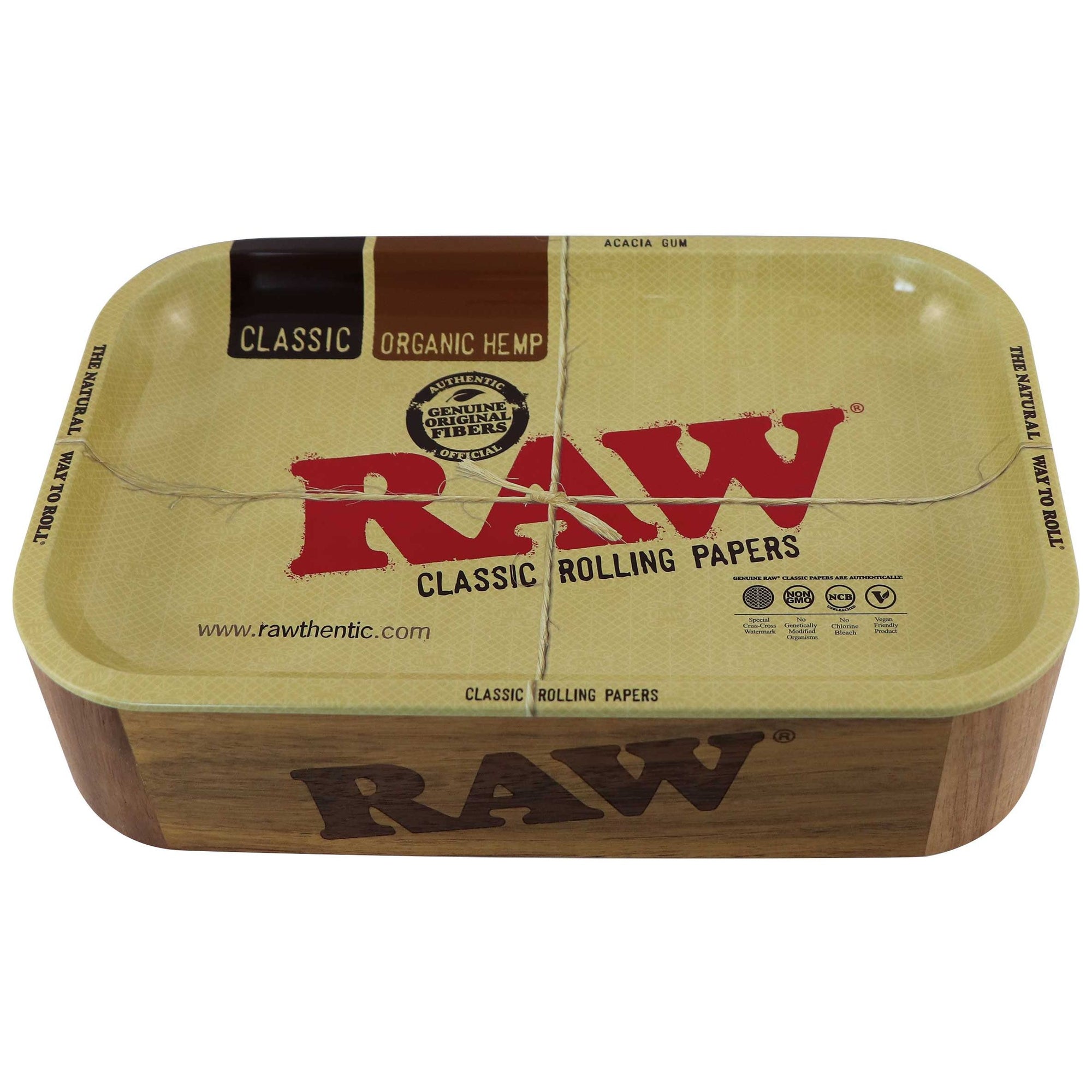 RAW Wood Cache Box With Small Rolling Tray Lid