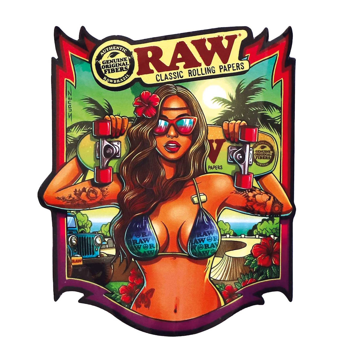 RAW Sticker RAW Brazil Girl