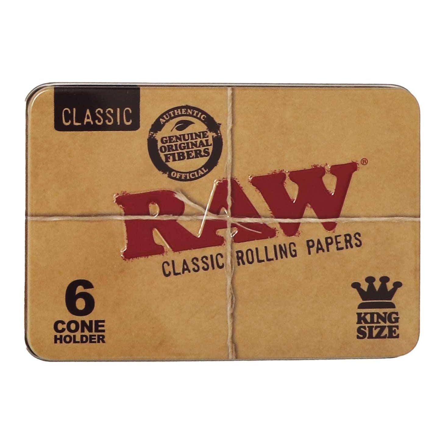 RAW Metal Tin Case For 6 King Size Cones