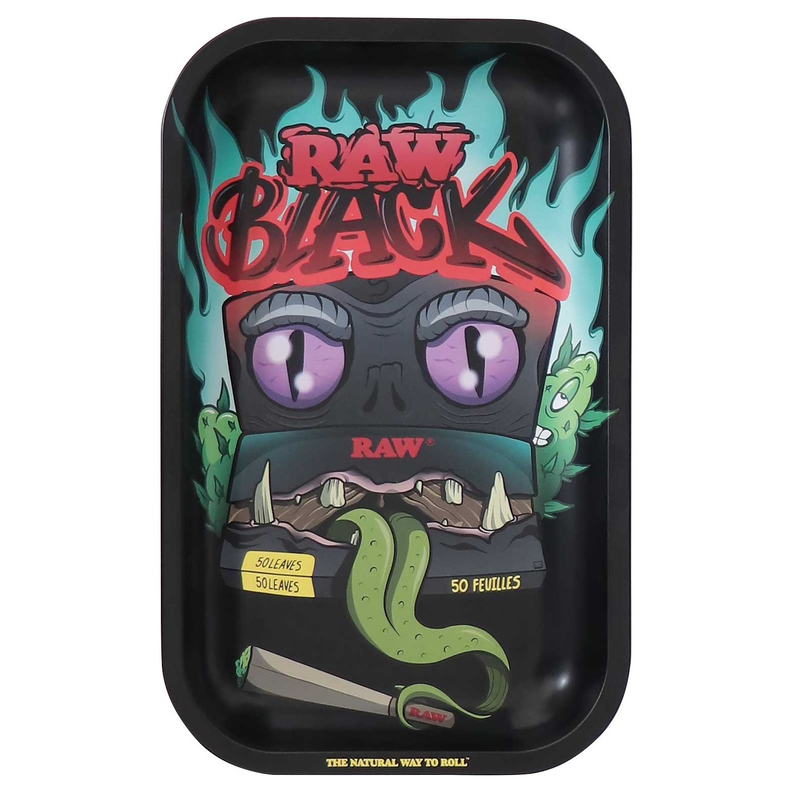 RAW Black Monster Metal Rolling Tray Small