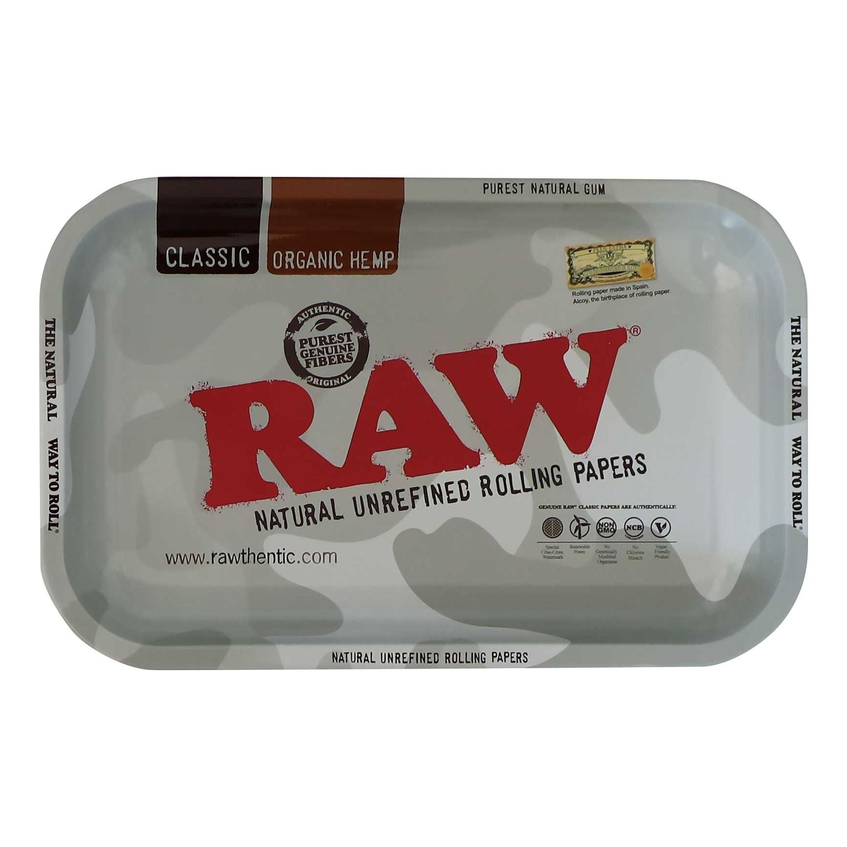 RAW Arctic Camouflage Metal Rolling Tray Small