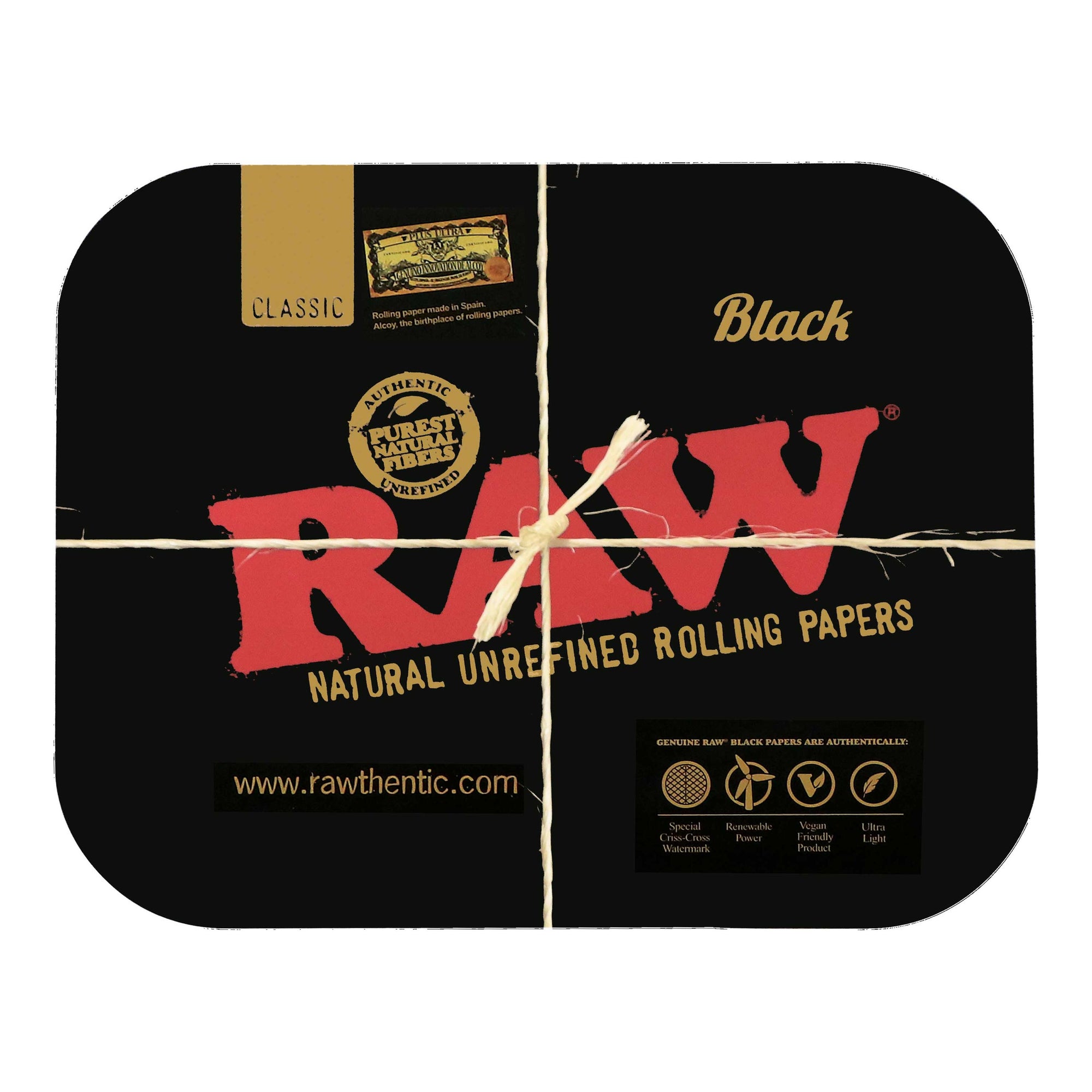 RAW Classic Black Magnetic Rolling Tray Cover