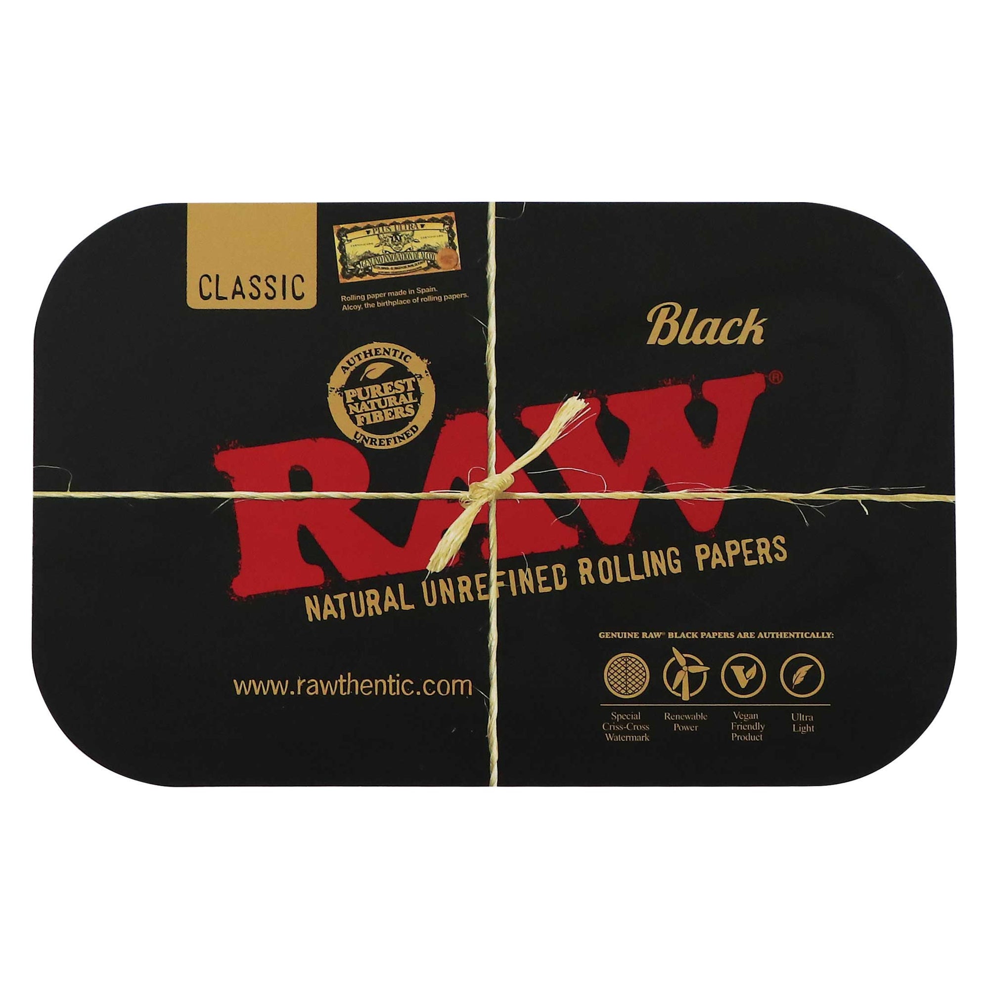 RAW Classic Black Magnetic Rolling Tray Cover