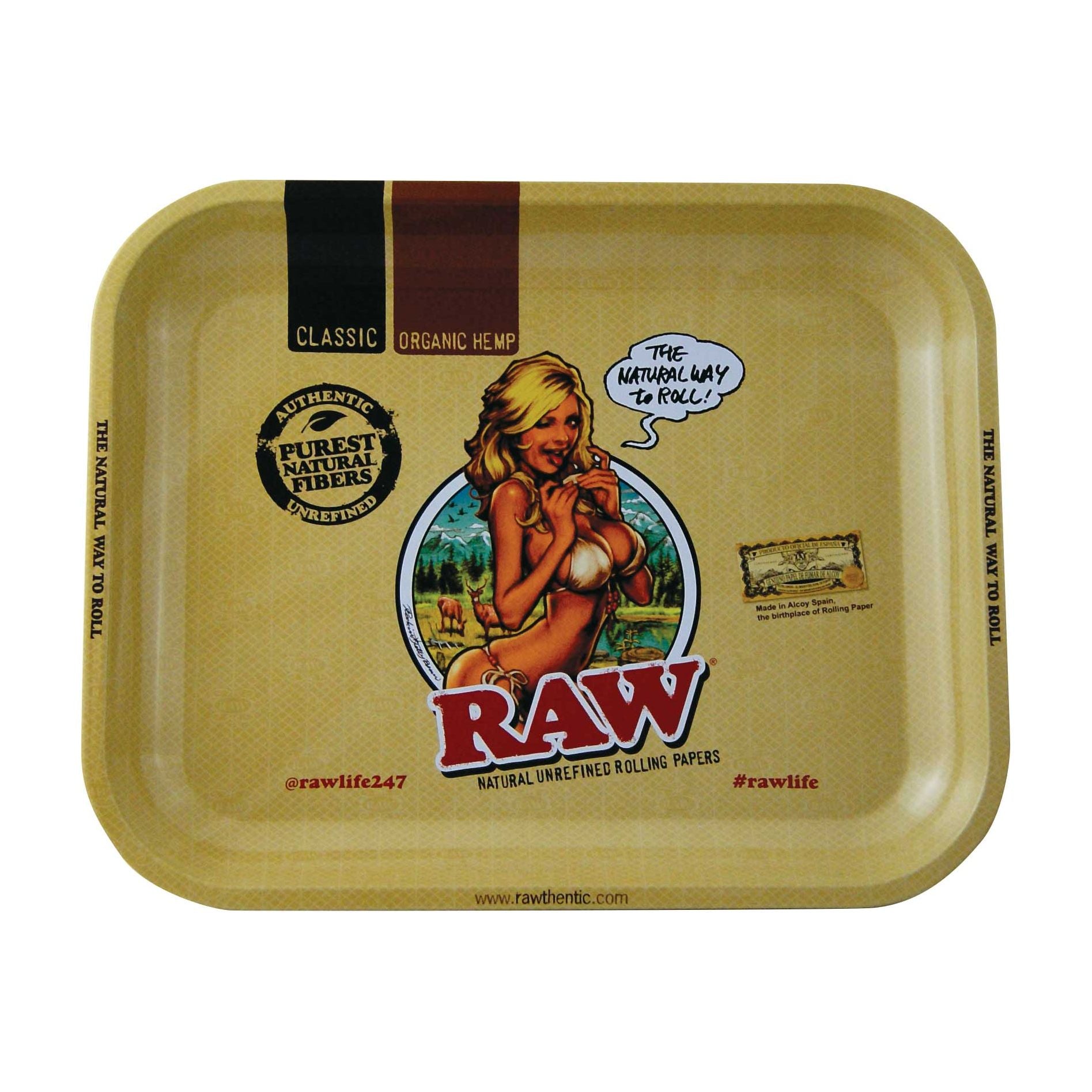 RAW Girl Metal Rolling Tray Large