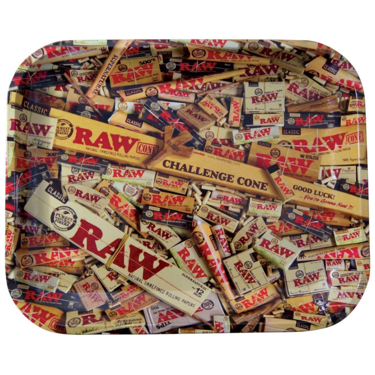 RAW Mixed Products Metal Rolling Tray Large