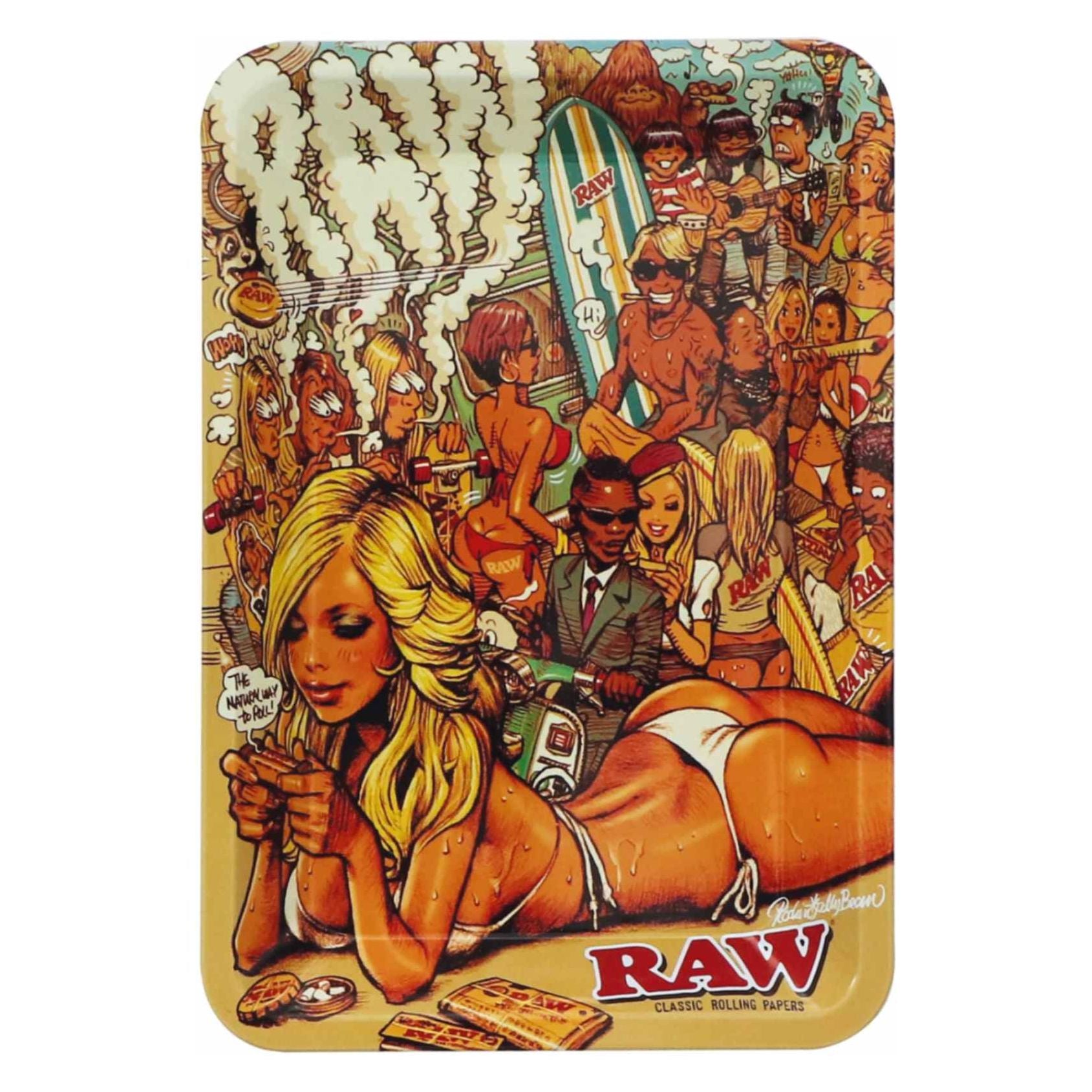 RAW X Rjb Summer Beach Metal Rolling Tray