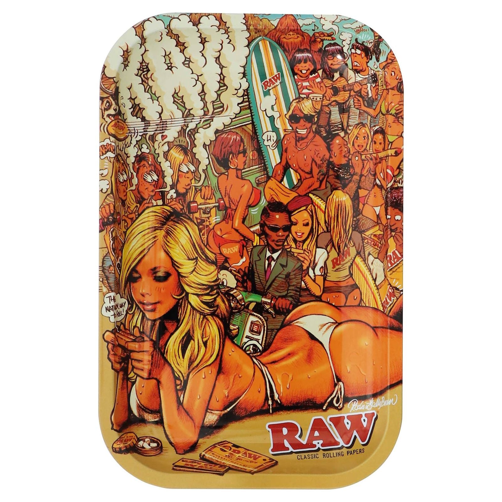 RAW X Rjb Summer Beach Metal Rolling Tray