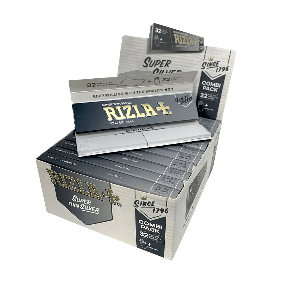 Silver Rizla Roller Rizla Silver King Size Slim Rolling Papers | Singles & 24-Pack – Plumes