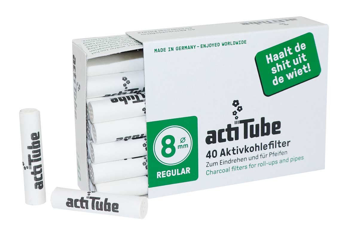 Actitube Charcoal Filters Ø 8mm 40 Pack