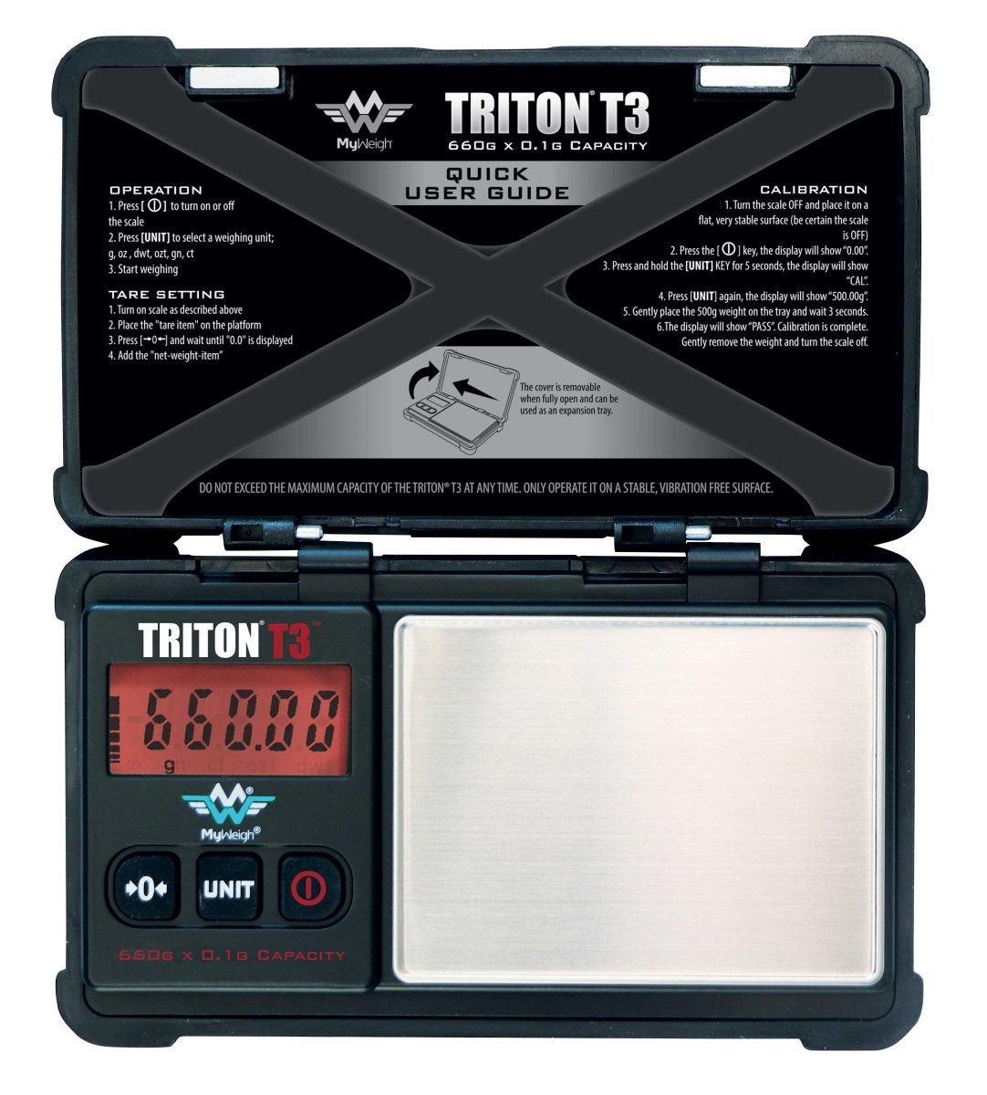 My Weigh TRITON T3 660g x 0.01g - Plumes
