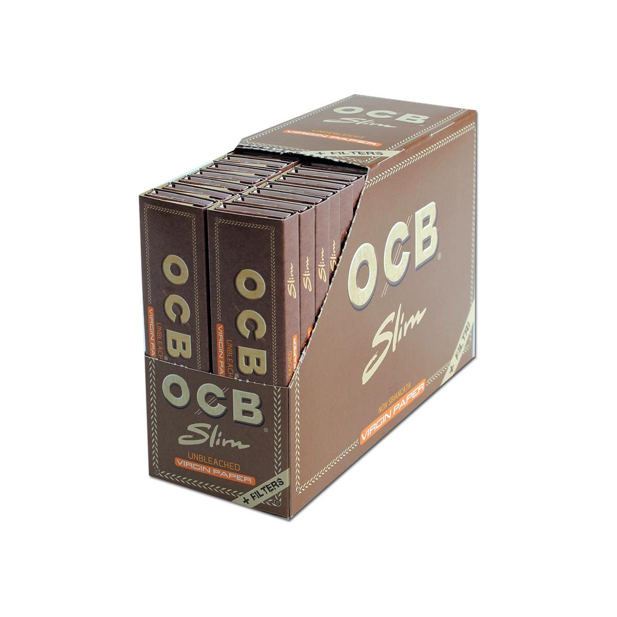 OCB Virgin King Size Slim Rolling Papers + Tips