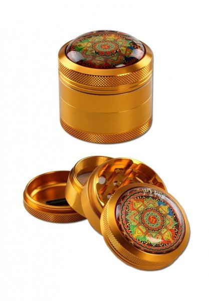 Black Leaf Mandala Grinder - Plumes