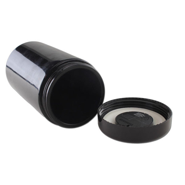 Black Leaf | Violet Thermo Glass Jar With Hygrometer