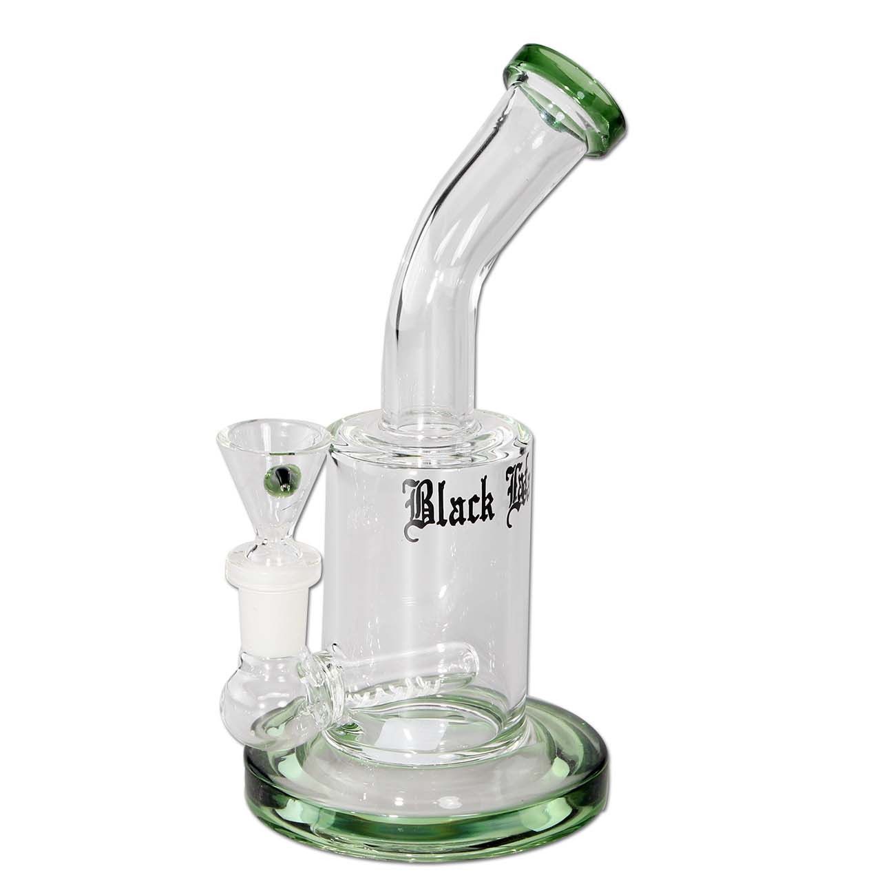 Black Leaf Bubbler with Inline Slit Diffuser 18.5cm