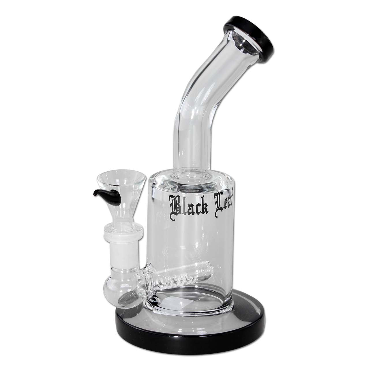 Black Leaf Bubbler with Inline Slit Diffuser 18.5cm