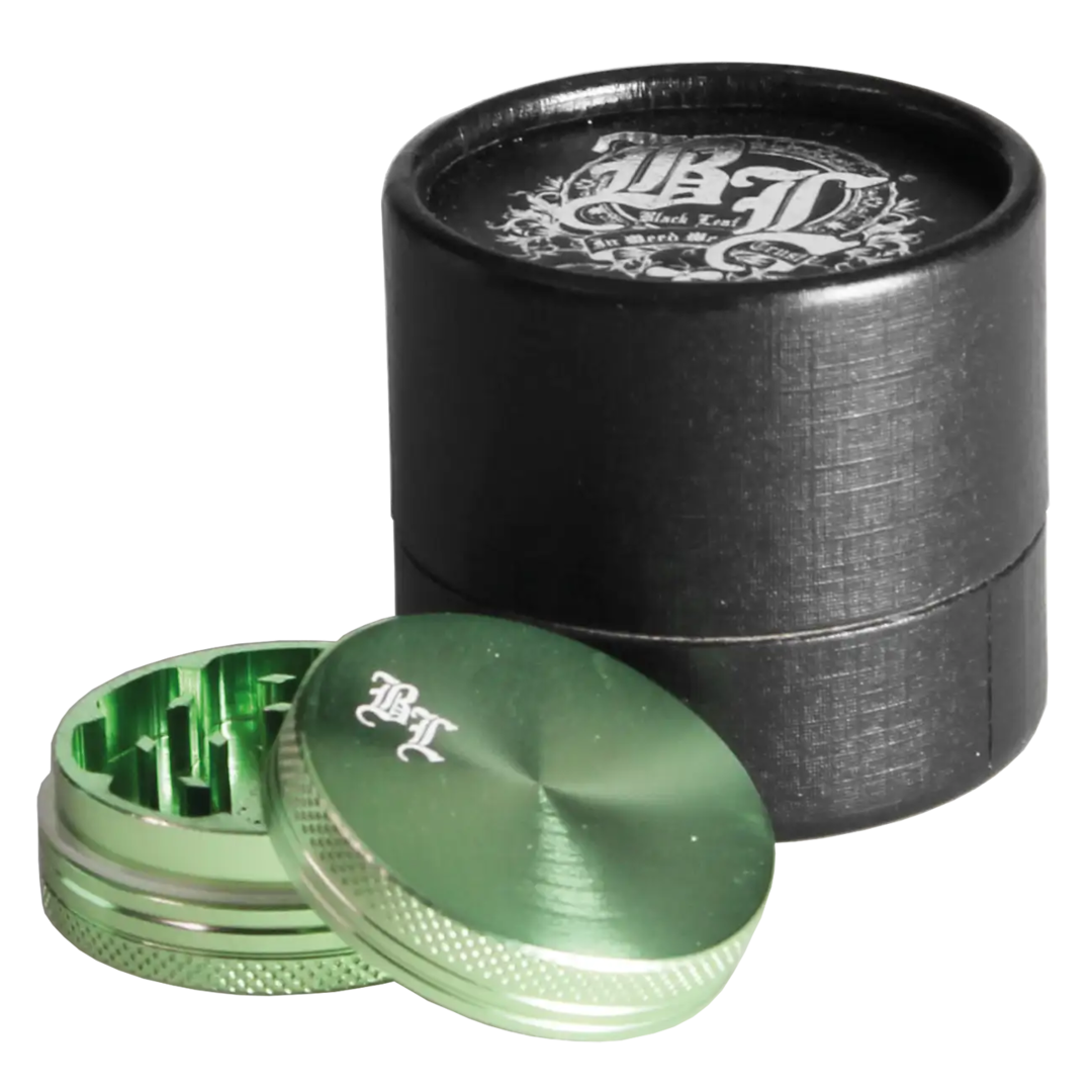 Black Leaf 2 Part Aluminum Grinder