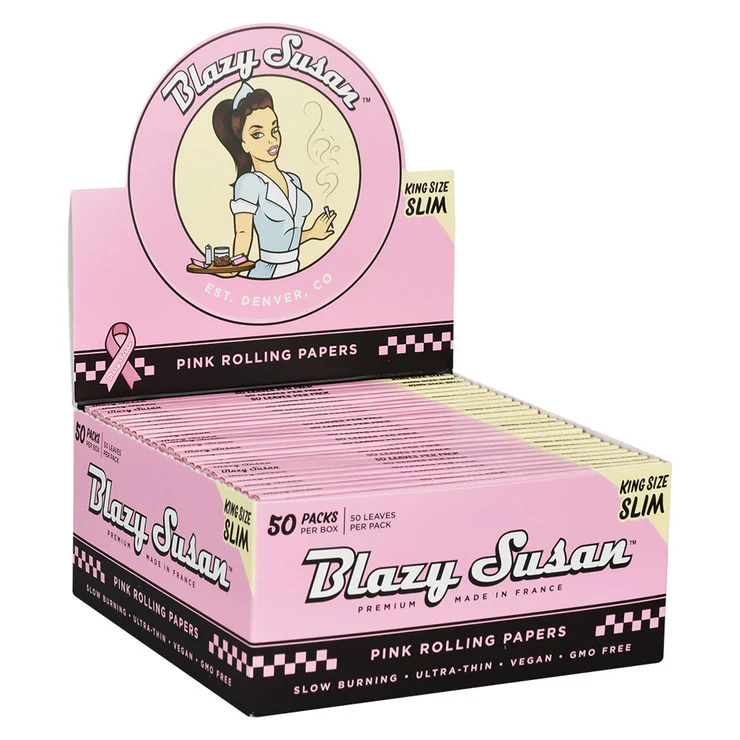 Blazy Susan Pink King Size Slim Rolling Papers