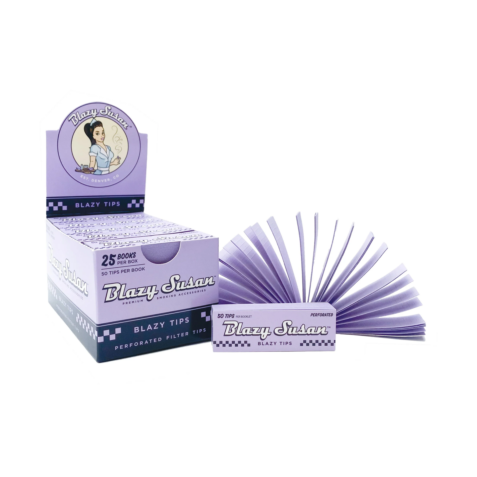 Blazy Susan Purple Perforated Filter Tips