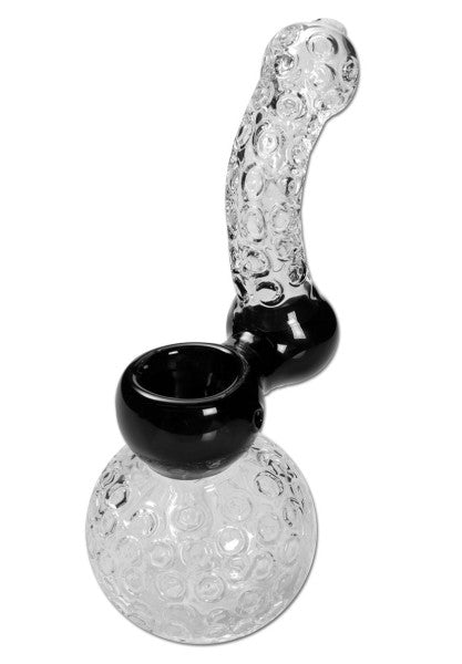 Black Leaf Mini Bubbler Bong