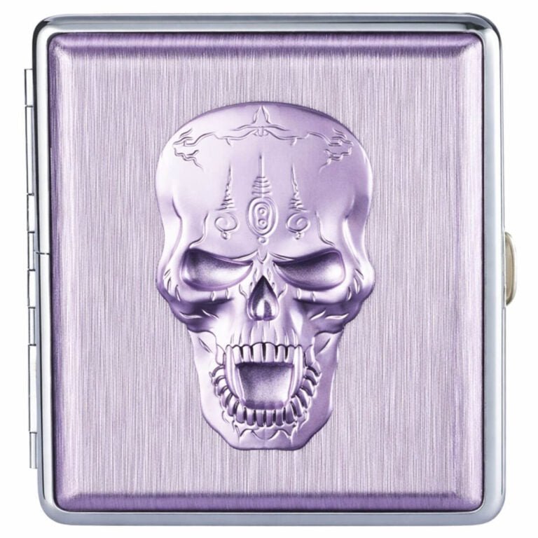Champ High Skull Cigarette Case - Plumes