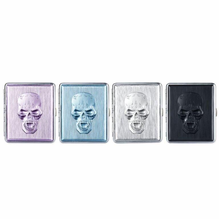Champ High Skull Cigarette Case - Plumes