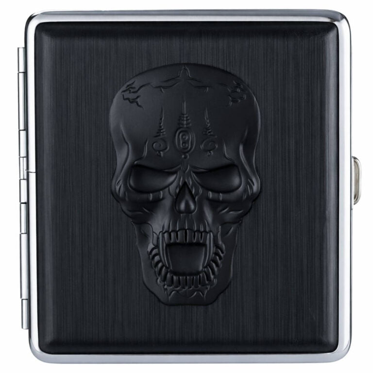 Champ High Skull Cigarette Case - Plumes