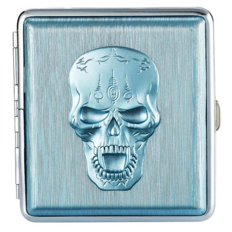 Champ High Skull Cigarette Case - Plumes