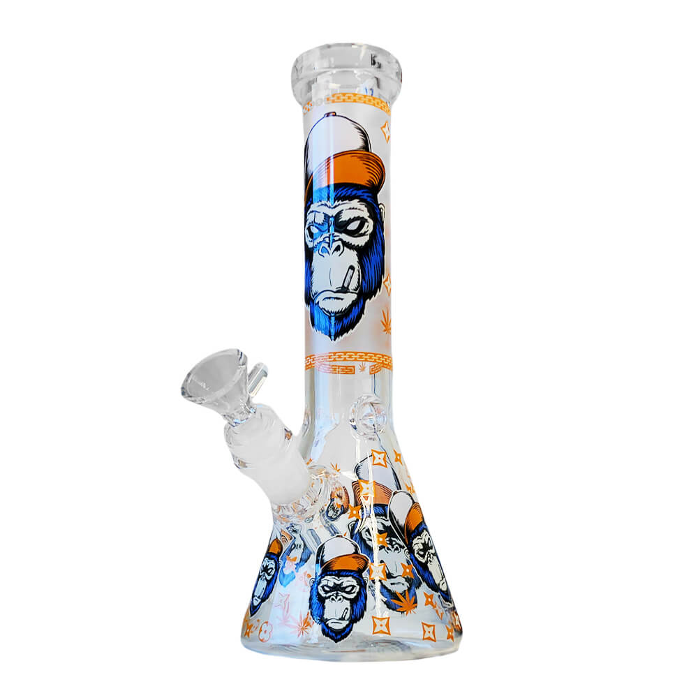 Black Sheep Glow in the Dark Orange Gorilla Triple Thick Glass Bong 25cm