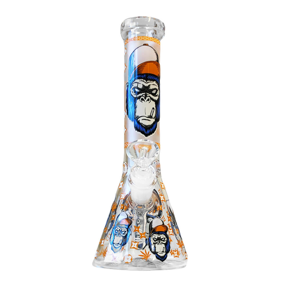 Black Sheep Glow in the Dark Orange Gorilla Triple Thick Glass Bong 25cm