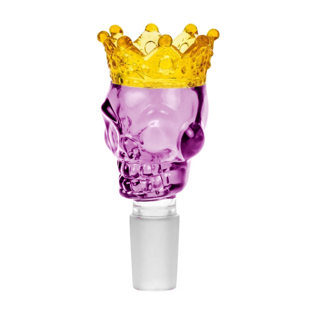 Urban Crew Skull Crown Pink Glass Bong Bowl 18mm