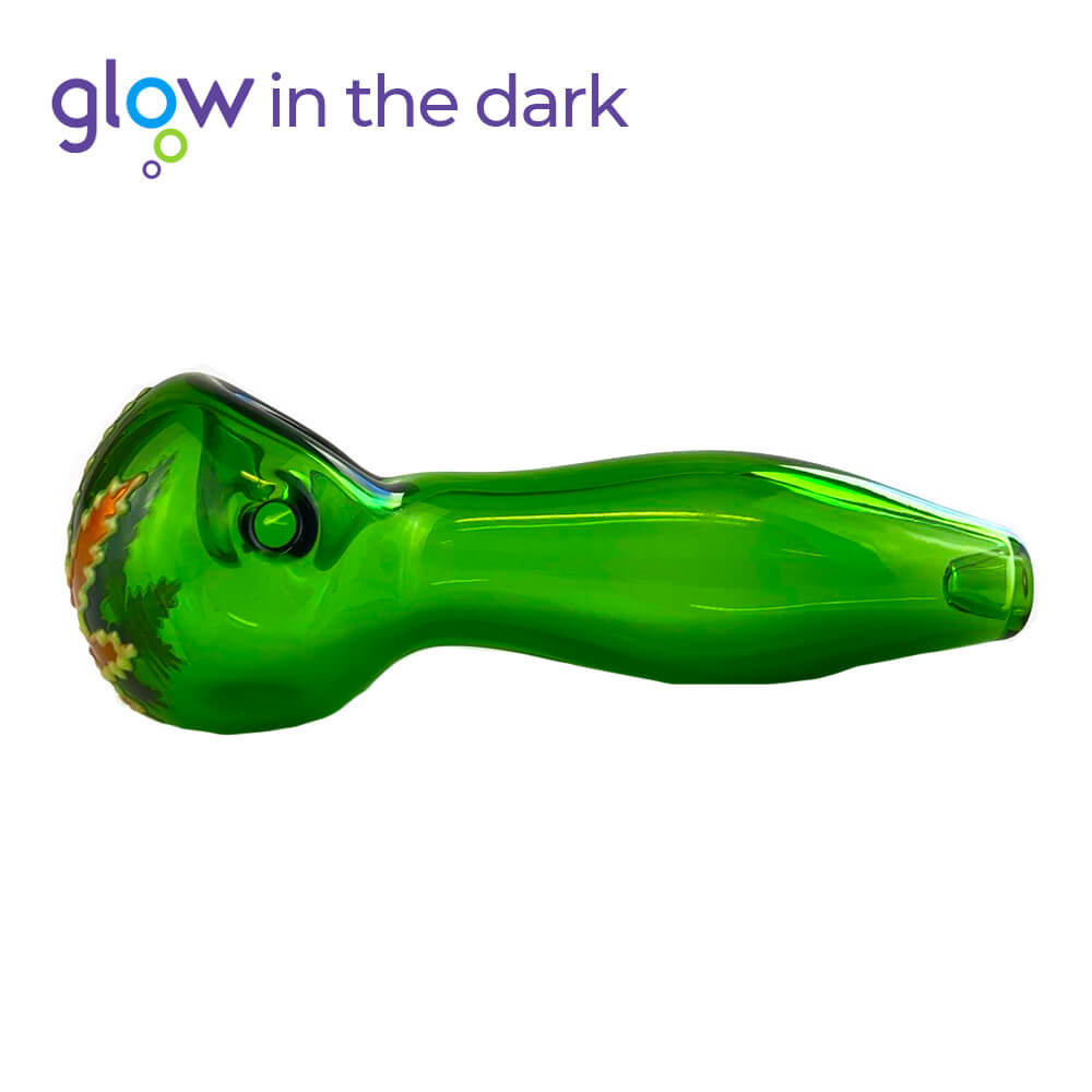 Urban Crew Green Glass Pipe Glow in The Dark 10cm