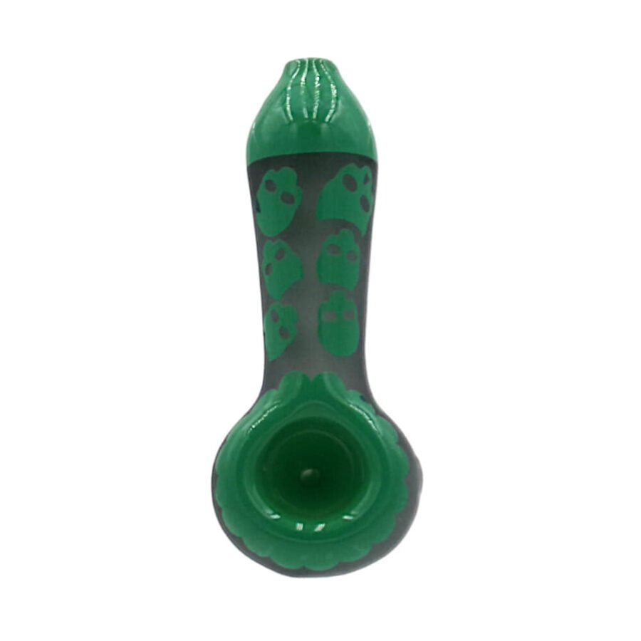 Black Sheep Glass Skull Pipe - Plumes