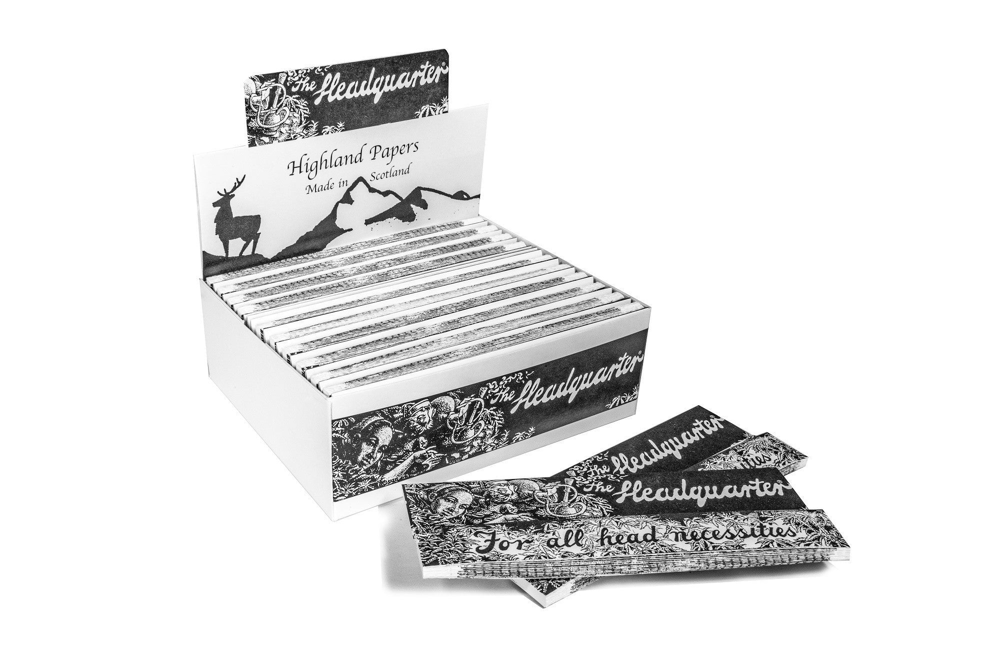 Highland Headquarter Extra Long 125mm Rolling Papers + Tips