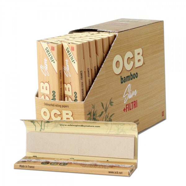 OCB Bamboo King Size Slim Rolling Papers + Tips