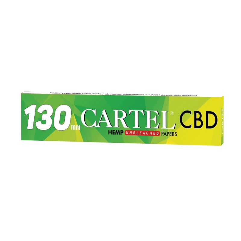 Cartel Extra Long 130mm CBD Hemp Unbleached Rolling Papers + Tips