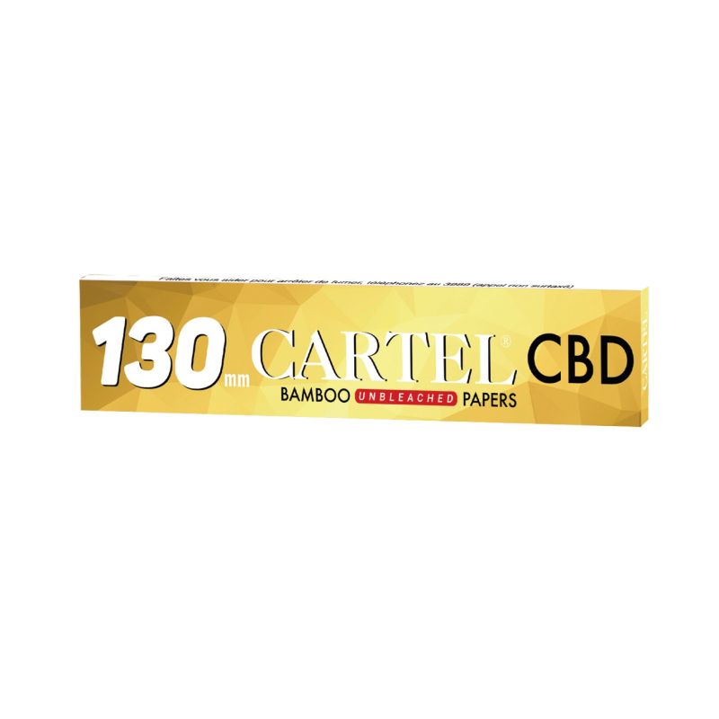 Cartel Extra Long 130mm CBD Bamboo Unbleached Rolling Papers + Tips