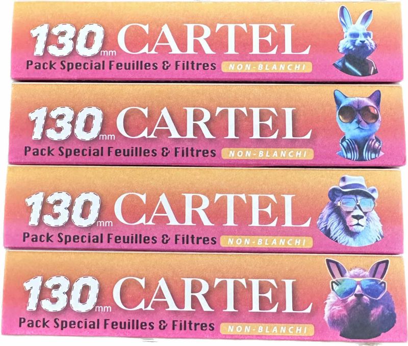 Cartel Extra Long 130mm Unbleached Rolling Paper + Tips