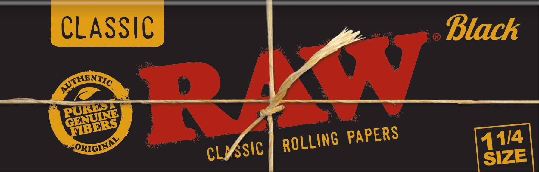 RAW Black 1¼ Rolling Papers