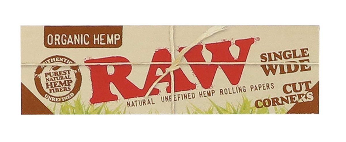 RAW Organic Hemp Single Wide Cut Corner (70mm) - Plumes