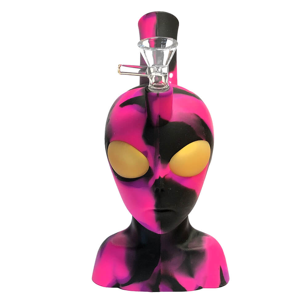 Black Sheep Silicone Bong Alien Head Pink 20cm