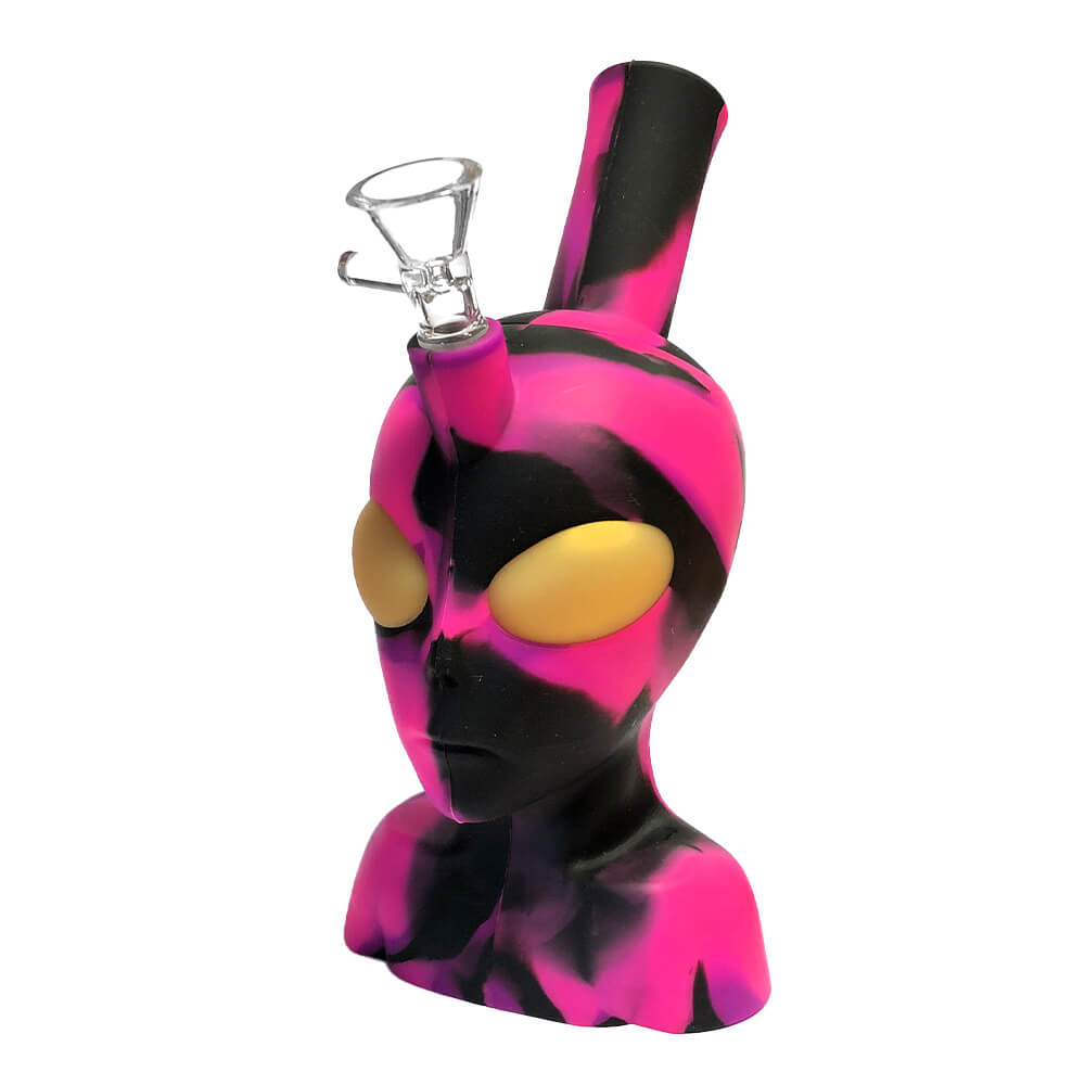 Black Sheep Silicone Bong Alien Head Pink 20cm