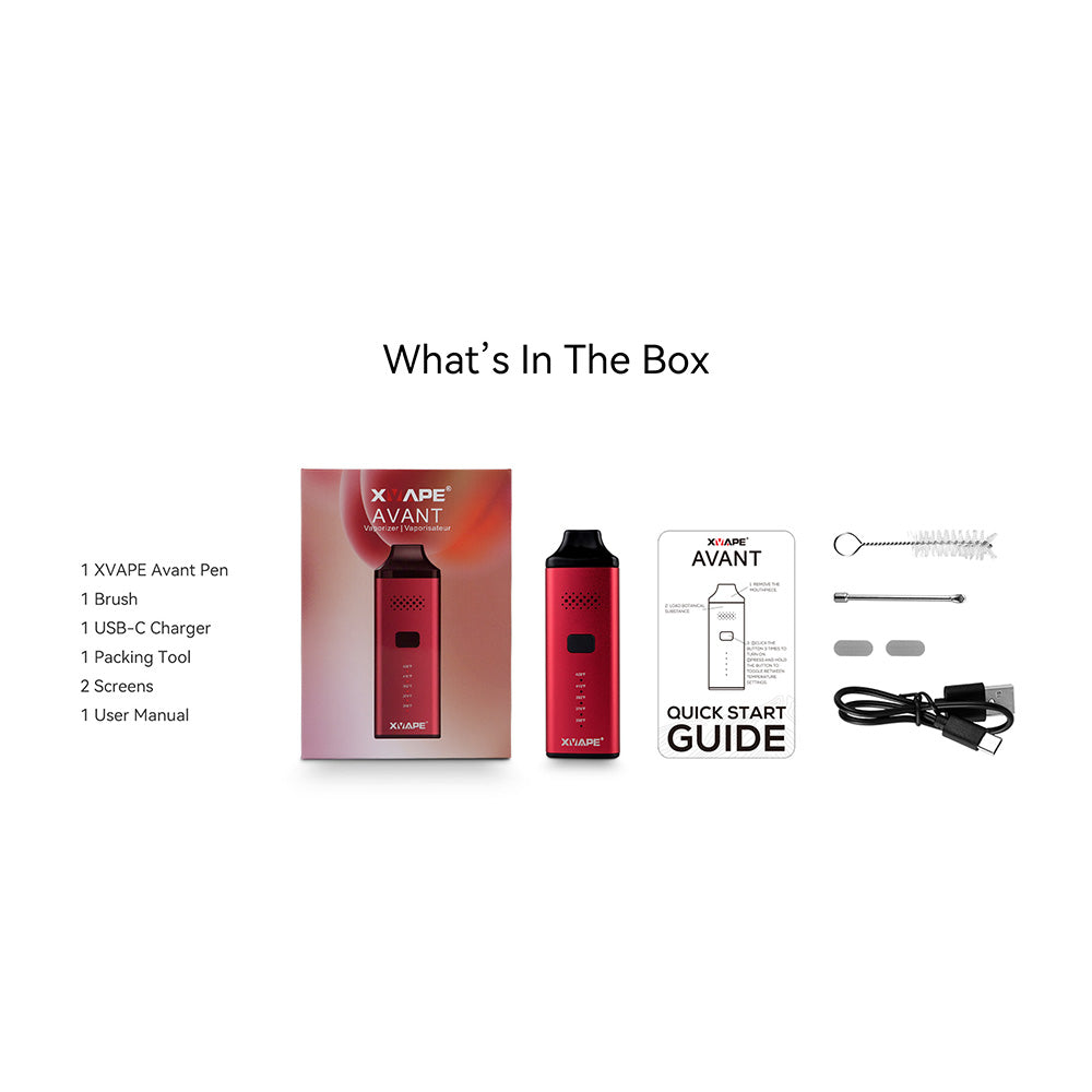 X-Vape Avant Dry Herb Vaporiser Red