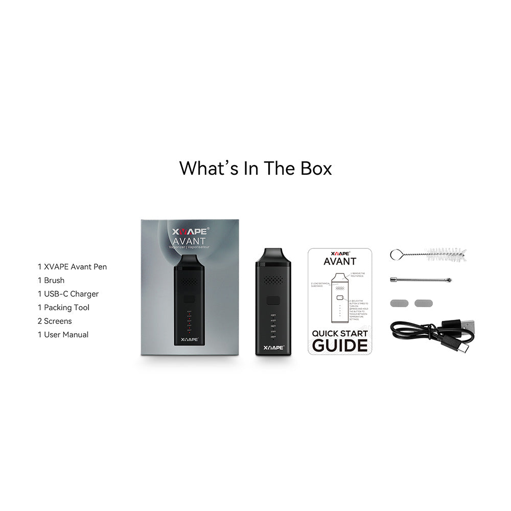 X-Vape Avant Dry Herb Vaporiser Black